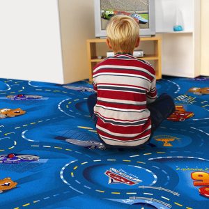 Tapete Infantil Por Medida Cars Blue