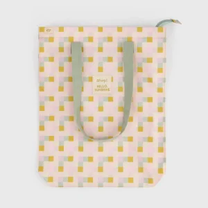 Tote Bag Hello Sunshine – Quadrados Coloridos
