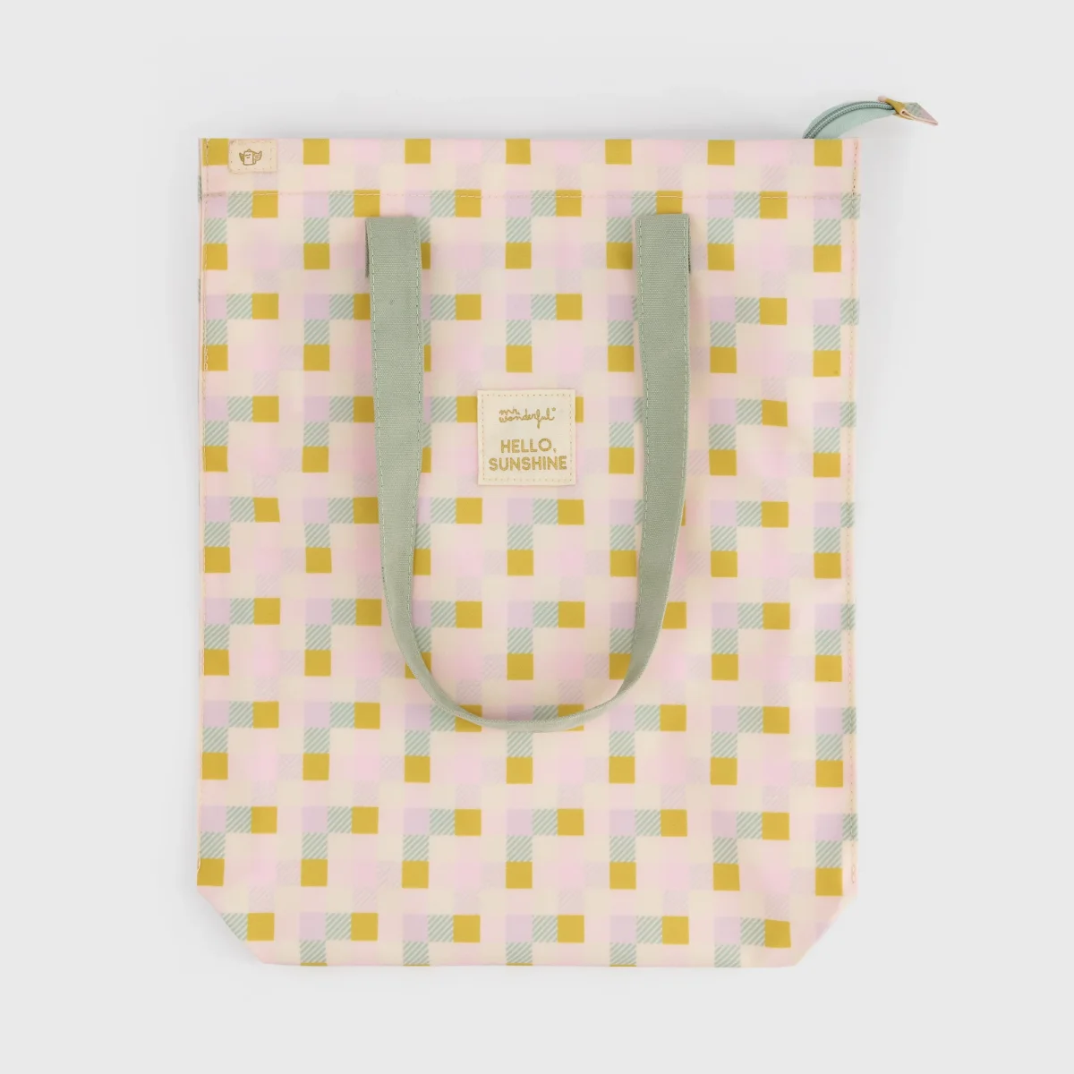 Tote Bag Hello Sunshine – Quadrados Coloridos