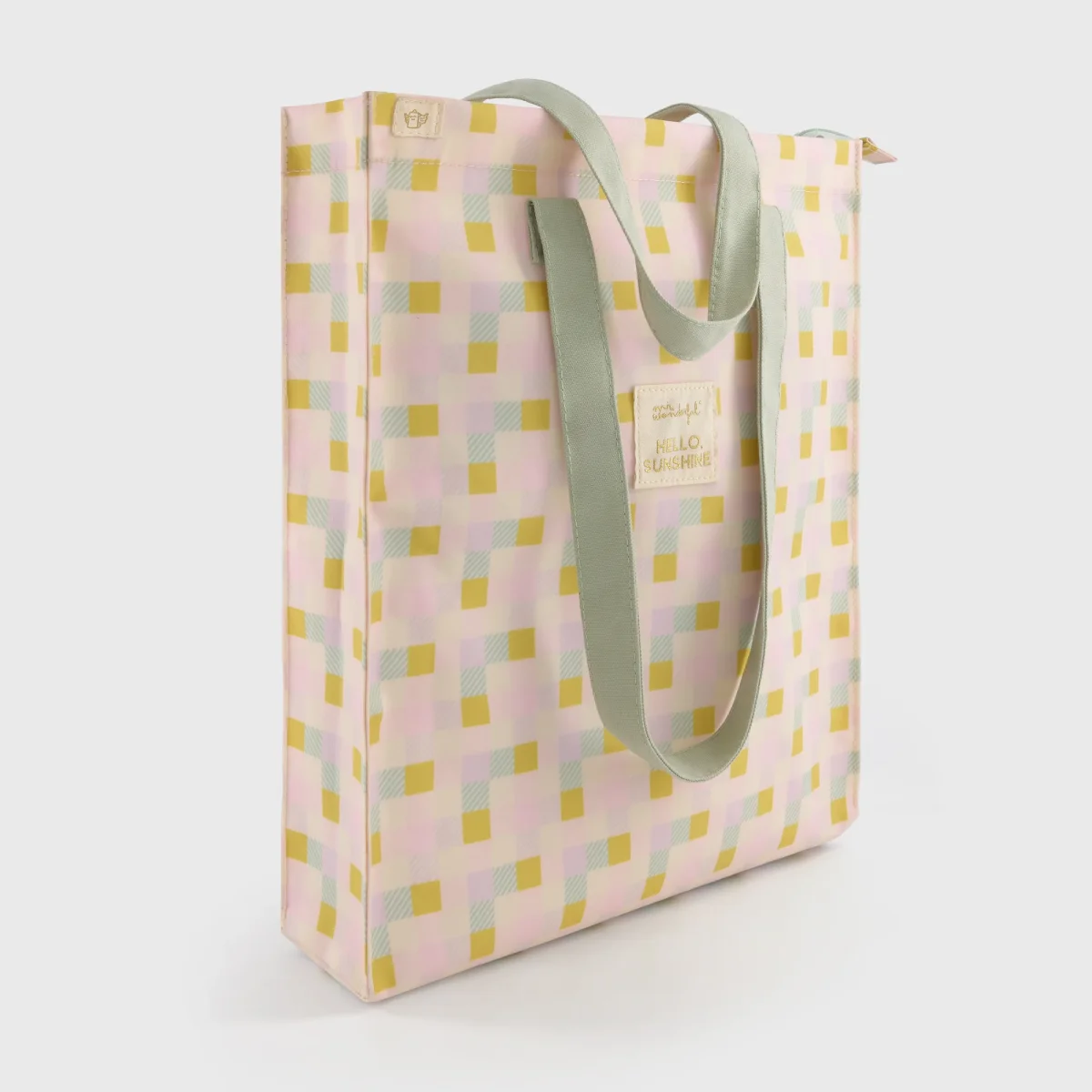 Tote Bag Hello Sunshine – Quadrados Coloridos - Image 3