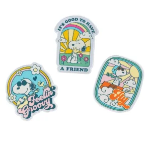 Conjunto de três emblemas – Snoppy